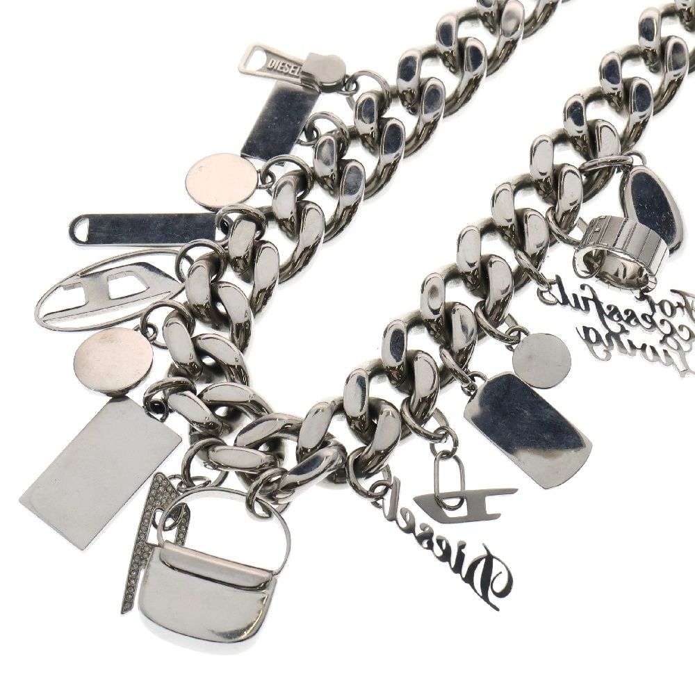 DIESEL (ディーゼル) Dx1521 jewel Stainless steel charm chain