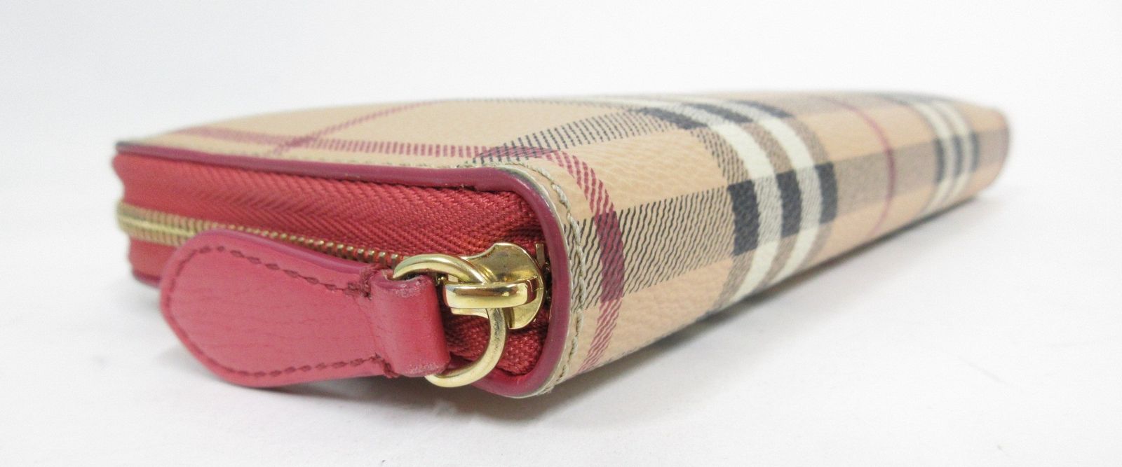 BURBERRY/バーバリー ノバチェック レザーラウンドジップ