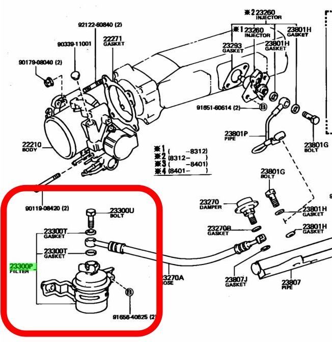 ☆新品☆ トヨタ純正 TOYOTA レビン トレノ AE86 E.F.I. フューエル フィルター 燃料フィルター - メルカリ