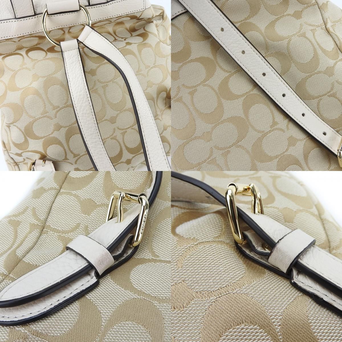 中古】 コーチ リュック・デイパック F37476 シグネチャー キャンバス 