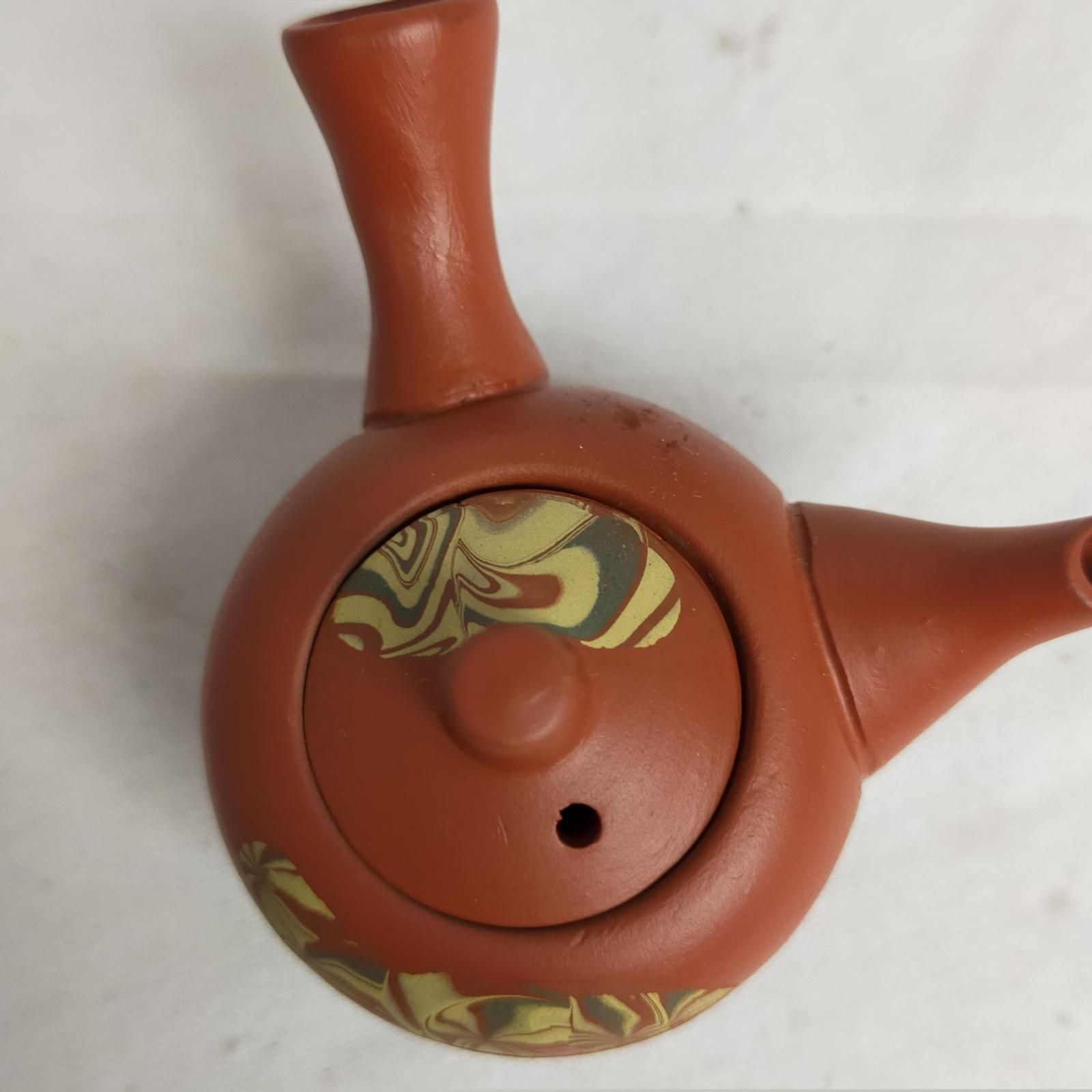 常滑焼 ミニミニ急須セット 台座付き 可愛い！【中古】 茶器 煎茶道具 