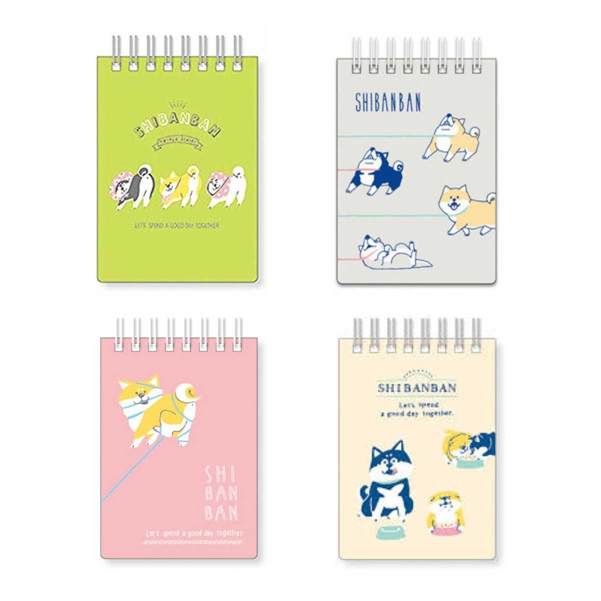 しばんばん A7 リング メモ帳 4種セット マインドウェイブ 柴犬