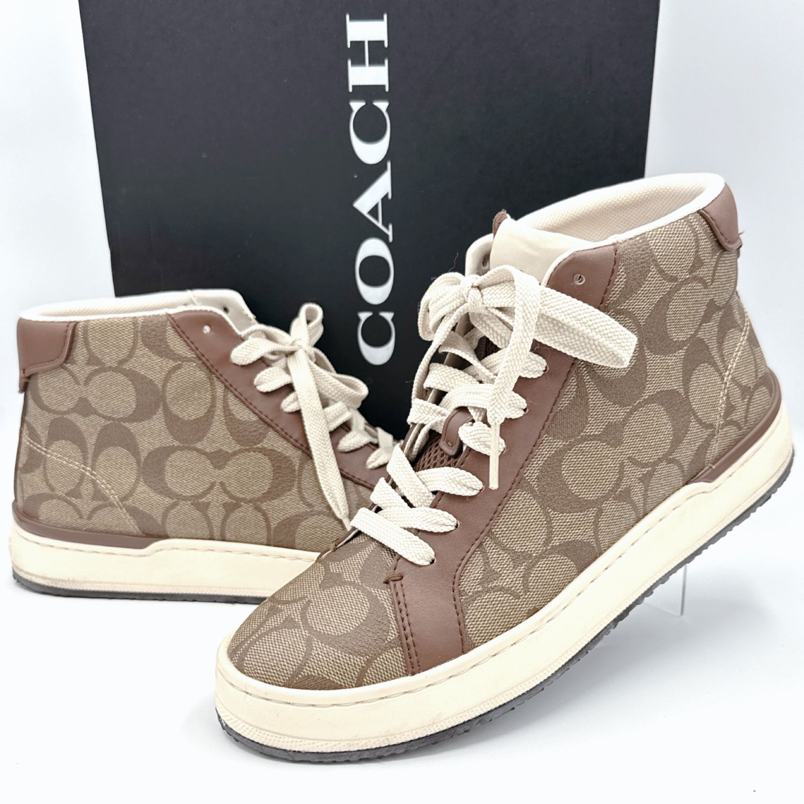 COACHモノグラム ハイカット スニーカー（26cm シグネチャー