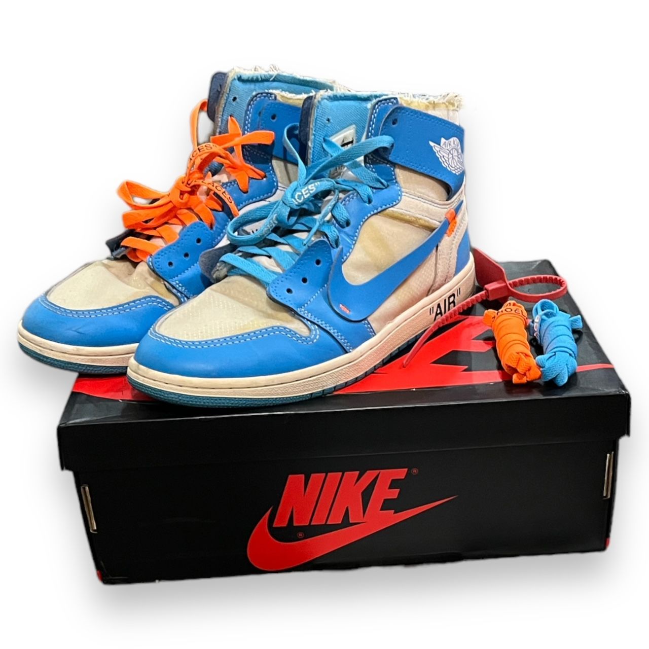 Air jordan 1 clearance blue x off white