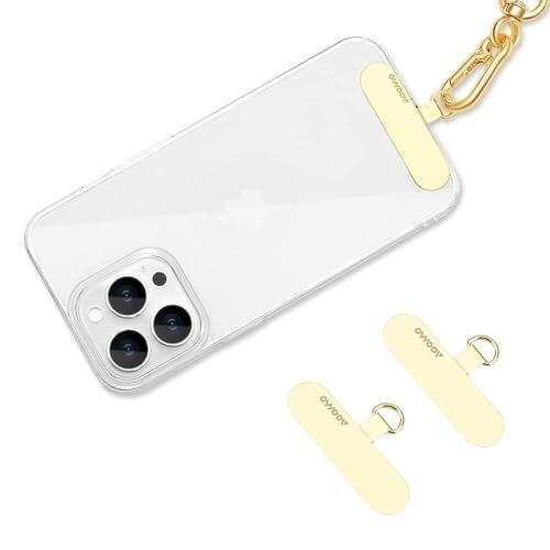[AooCare] スマホストラップ 2枚入り 金属製 0.2mm 超薄型 ストラップホルダー 携帯ストラップホルダー 傷防止仕上げ 金属製タグパッチ 金属製 タグパッチ 落下防止 軽量 薄型 携帯ストラップホ