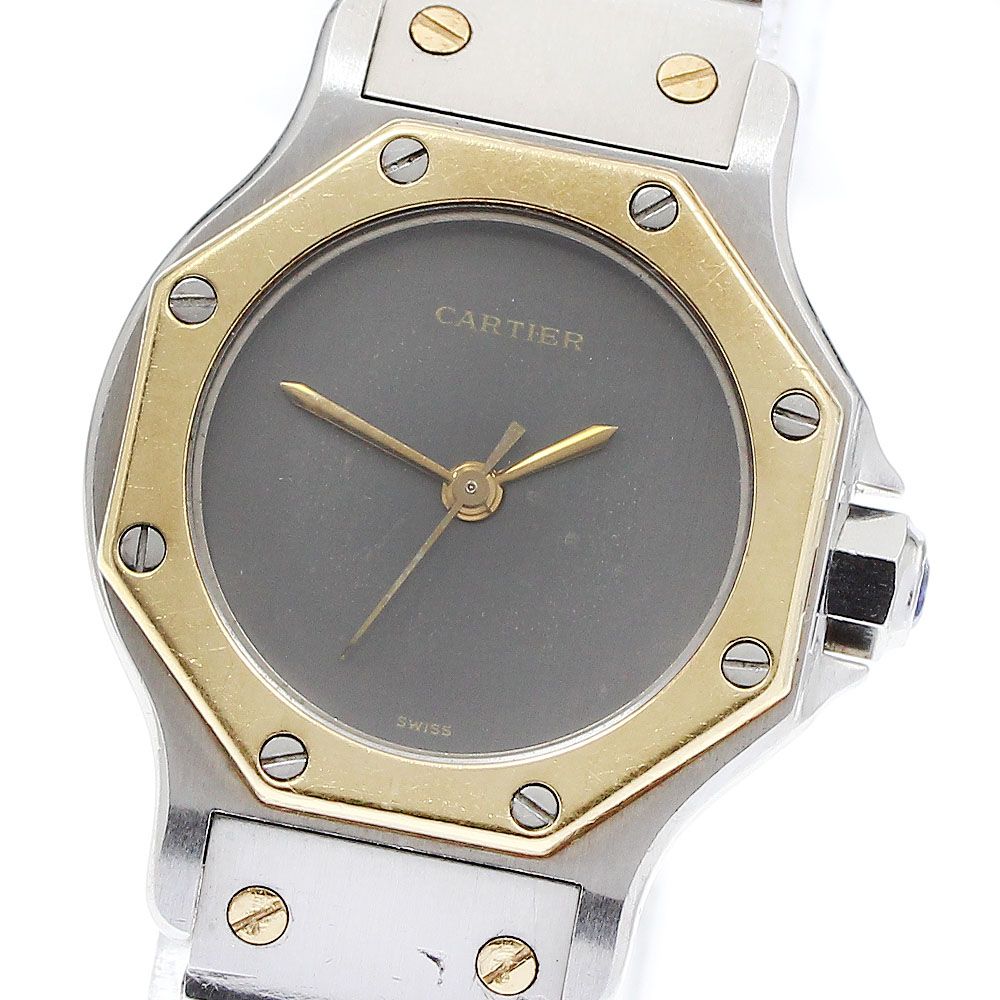 カルティエ CARTIER サントスオクタゴンSM Ref不明 コンビ 自動巻き  