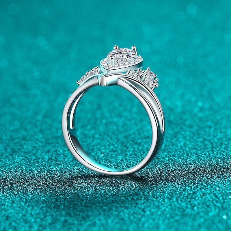 リング 指輪 モアサナイト 1ct シルバー925 人工ダイヤモンド