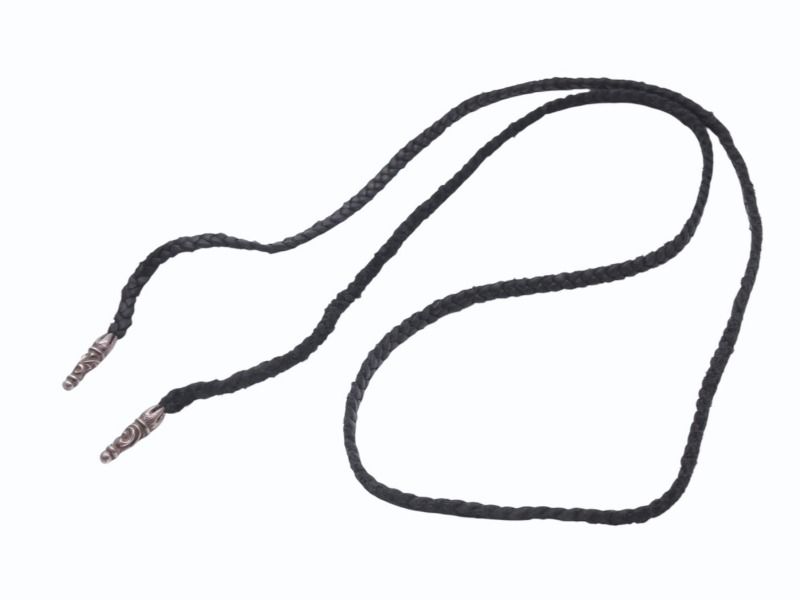 CHROME HEARTS クロムハーツ ボロチップ レザーブレード ネックレス 全長約93cm 重量約12.8g シルバー925 レザー 4b007263