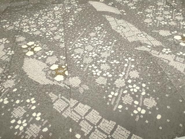 平和屋着物○訪問着 枝花文 暈し染め 金銀彩 正絹 逸品