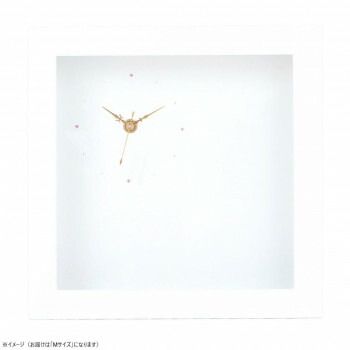 フラワーアレンジ 木製フレームクロック M WH FC-583