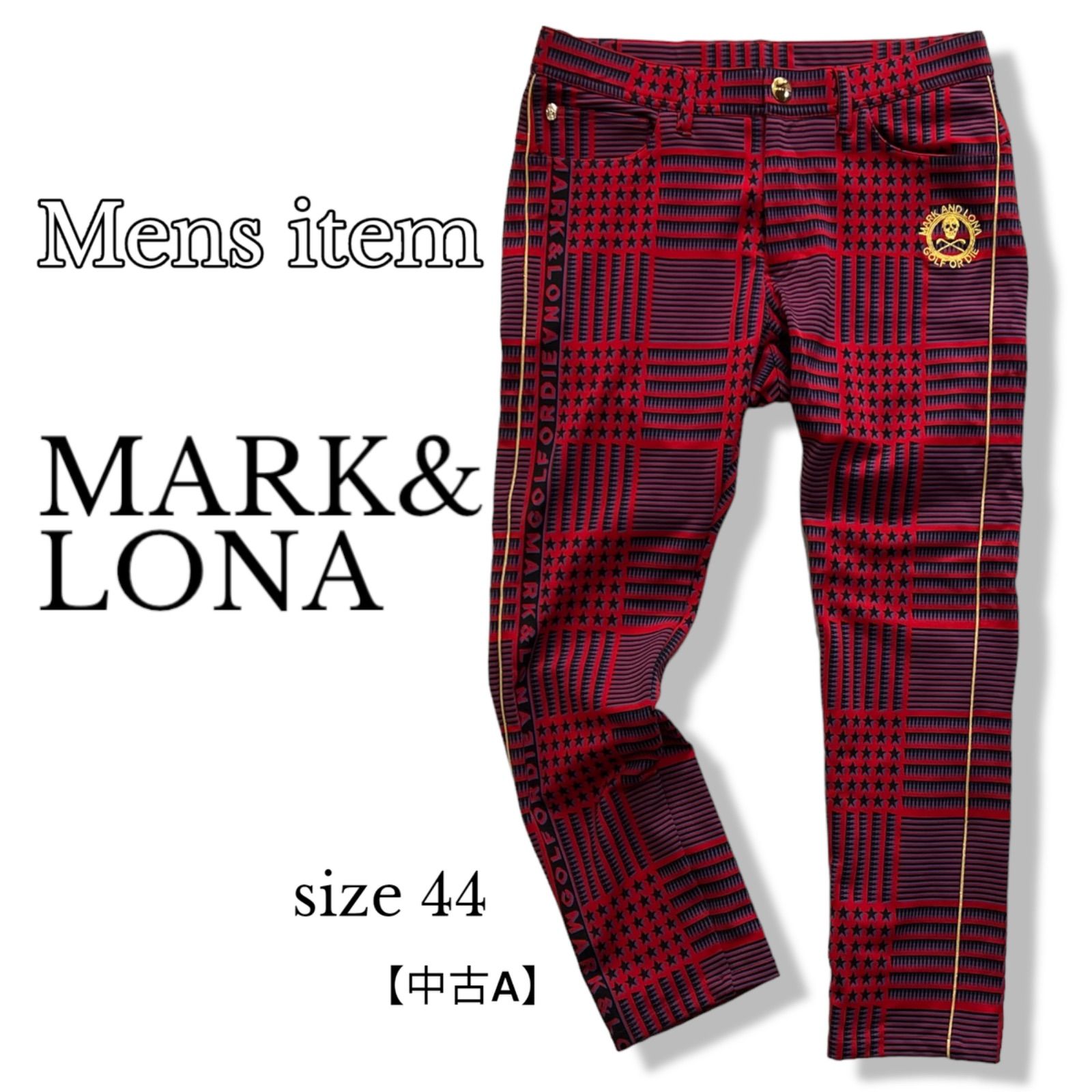 メンズ 美品 MARK&LONA ロングパンツ サイズ44 木村拓哉着用 チェック柄 レッド Strider Jersey Pants ストレッチ  ジャージ 2021AW 秋冬 マーク ロナ マーク&ロナ ゴルフウェア ゴルフパンツ メンズゴルフ - メルカリ