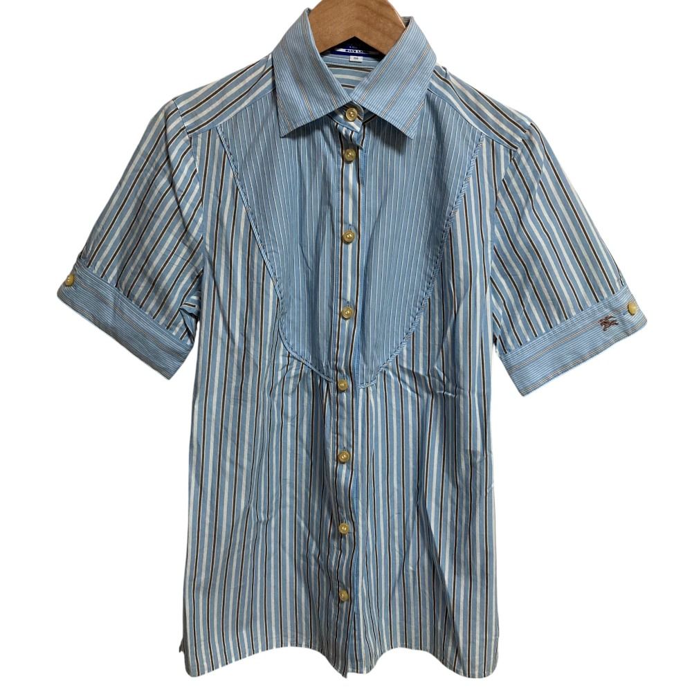 滝*子様 BURBERRY BLUE LABEL ストライプブラウス 良品 BURBERRY BLUE LABEL バーバリーブルーレーベル ストライプ