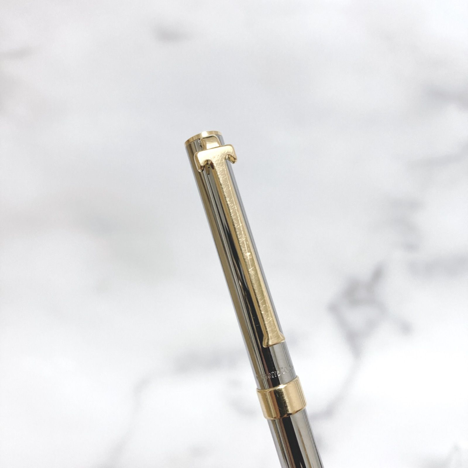 美品】Tiffany &Co.ティファニー Tクリップ ボールペン ルテニウム 