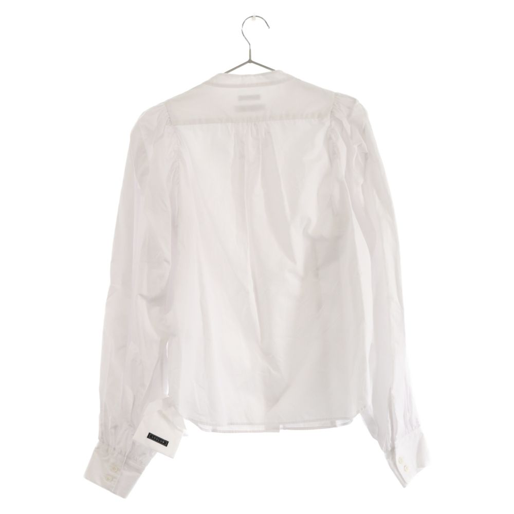 LUDLOW (ラドロー) ×Ron Herman Limited Blouse ロンハーマン別注 リミテッド ブラウス ノーカラーシャツ レディース  ホワイト DE-08F-31 - メルカリ