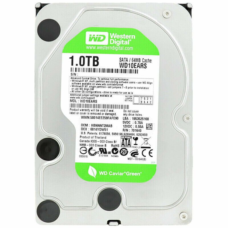 Western Digital WD10EARS 1TB SATA III 64MB 5400RPM 3.5 インチ