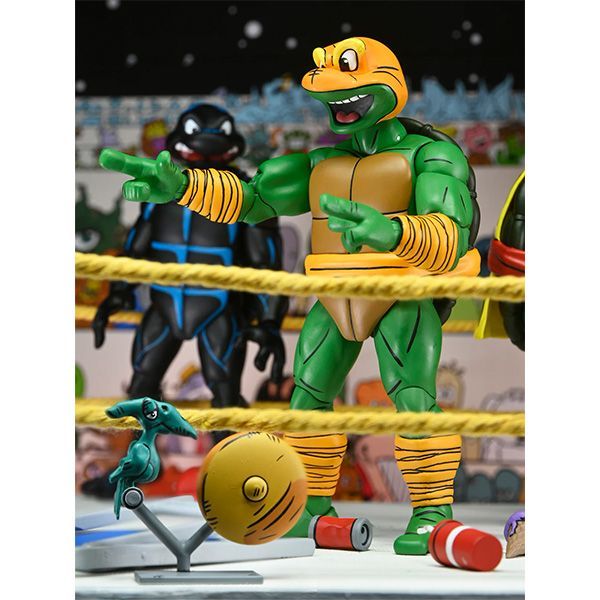 【LA正規品】 タートルズフィギュア “STUMP WRESTLING” タートルズ 7” Scale Action Figure Stump Wrestling Turtles 4 Pack
