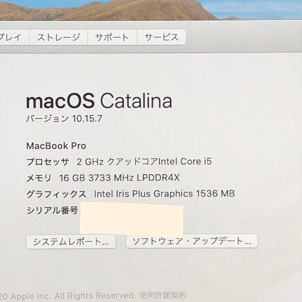 本体のみ Apple MacBook Pro 13インチ 2020 Thunderbolt 3ポートx4 i5 16GB 512GB A2251 EMC3348 MB-251538 360597