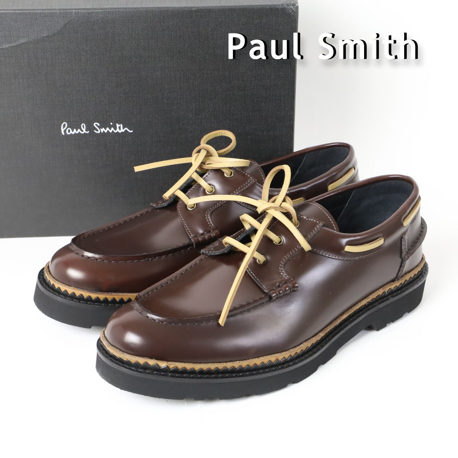 新品 Paul Smith ポール・スミス Barca ボートシューズ レザー 
