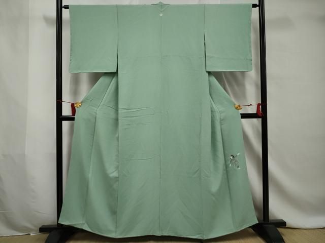 【高島屋】正絹　上質な色無地　地紋　一つ紋 正絹色無地レンタル】 10015 一つ紋ピンク地紋正絹色無地