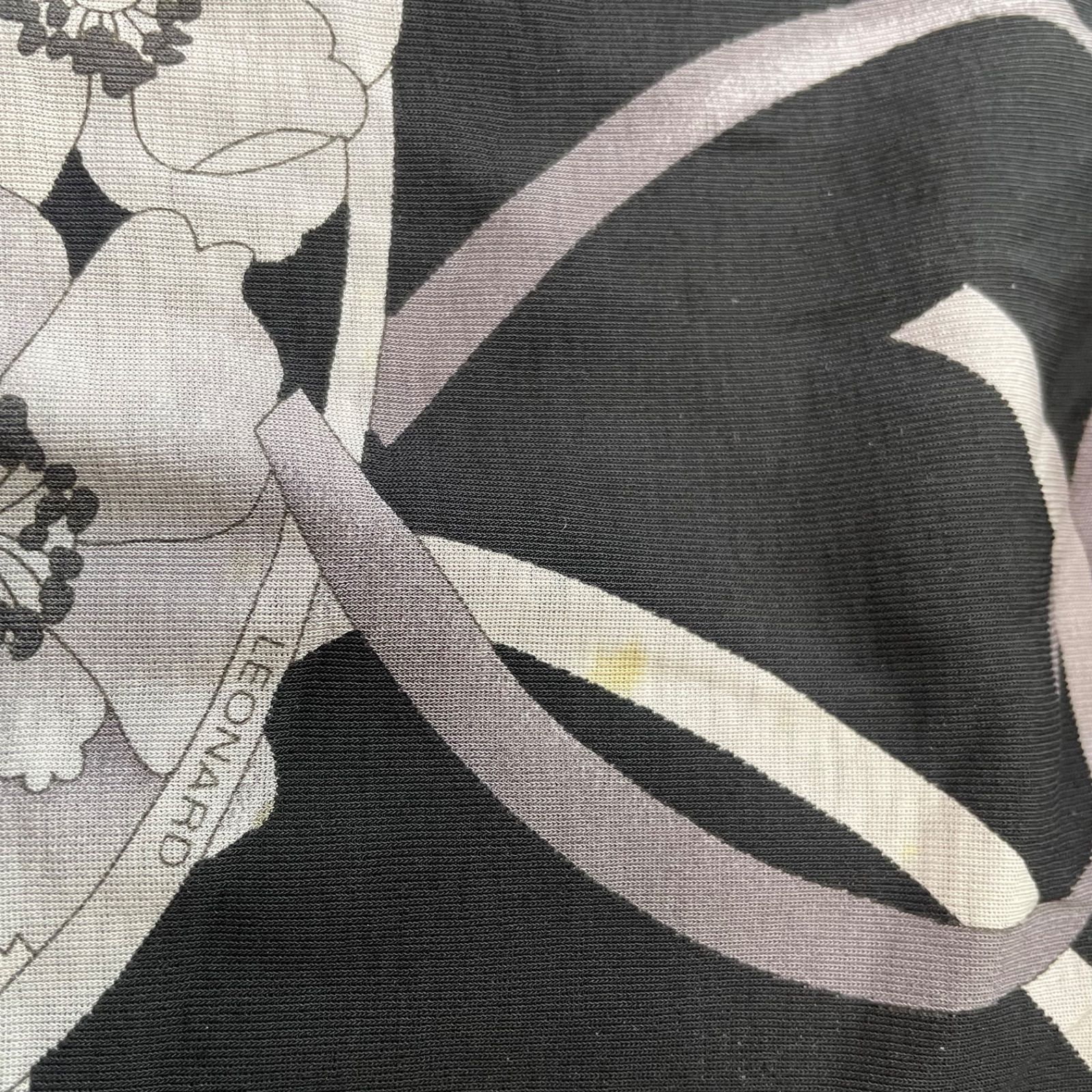 レオナールスポーツ カットソー コットン フラワープリント 長袖