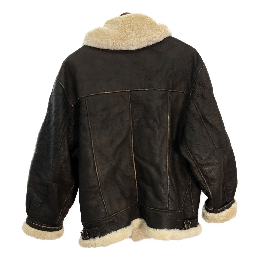 80年代 HOLLIES B-3タイプ レザージャケット ブラウン (メンズ L) 中古  