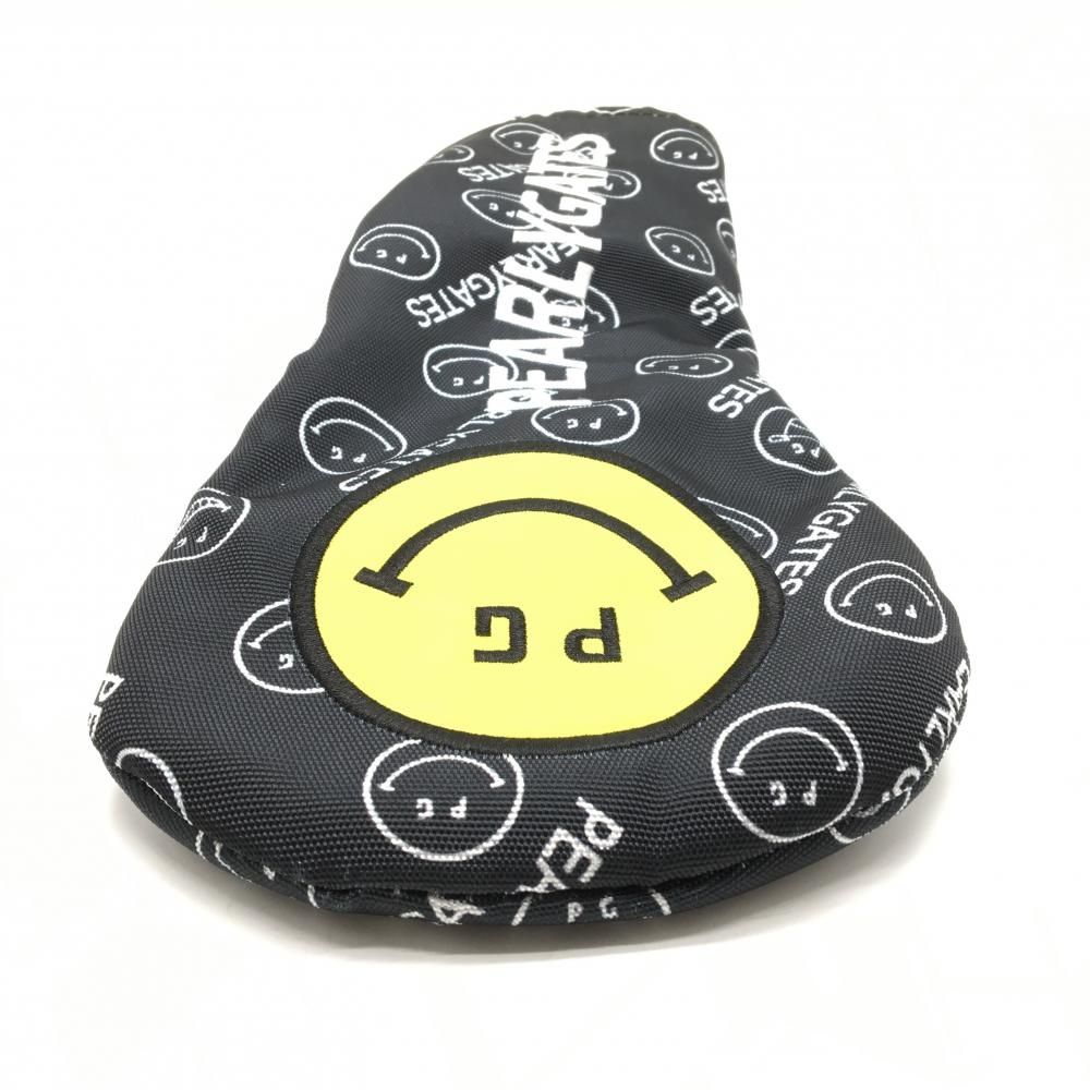 超美品】パーリーゲイツ ヘッドカバー(DR) 黒×白 ニコちゃん総柄