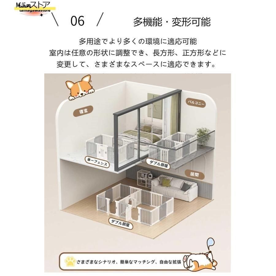 ペットサークル 犬用 ケージ 置くだけ 屋外 室内 犬 猫 フェンス室内サーク 付 高さ60cm 75cm STEELWINDOWSANDDOORS_COM