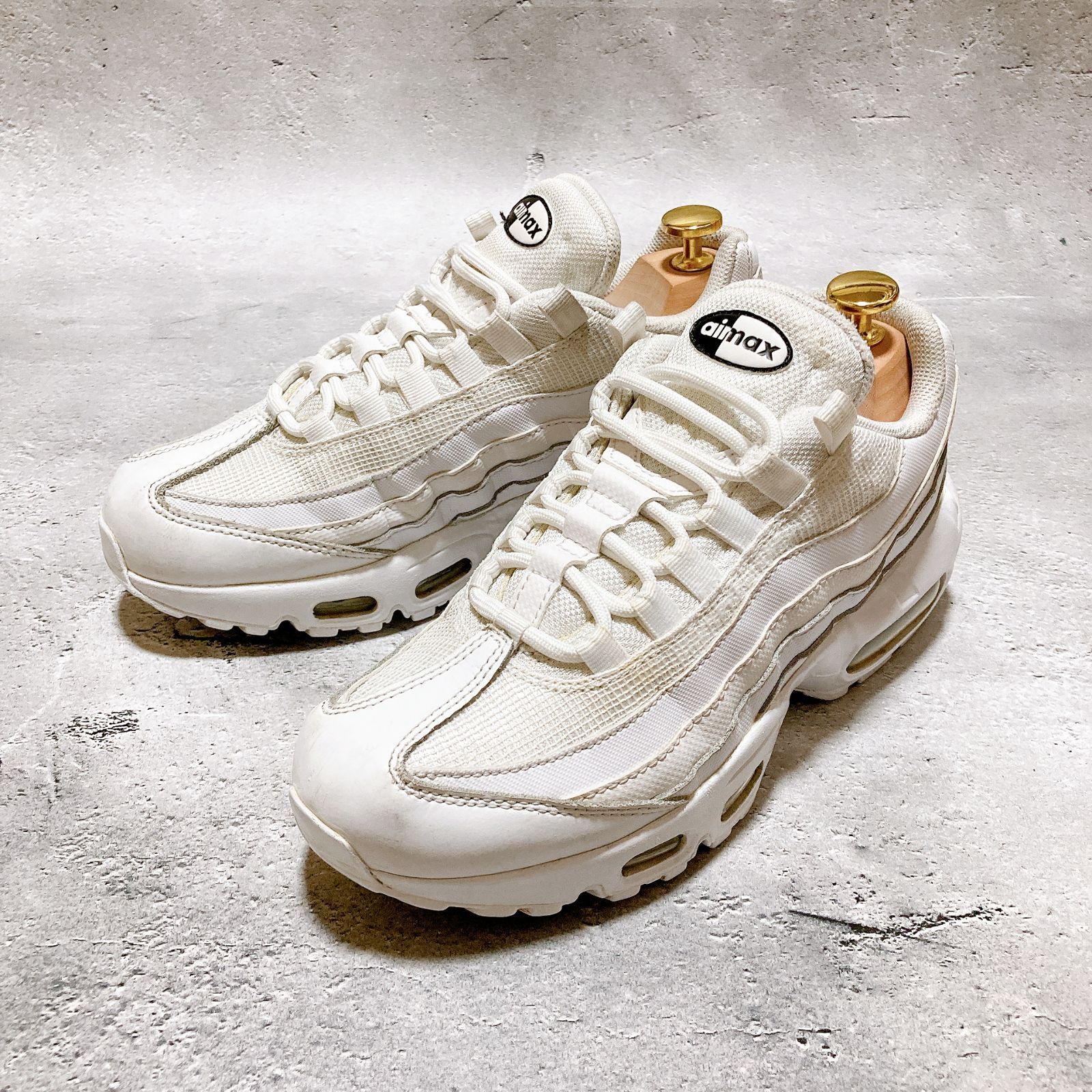 定価¥18,700 NIKE AIR MAX 95 White Black ナイキ エアマックス 95 24.5cm - メルカリ