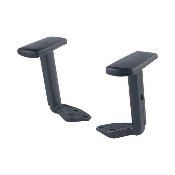 （まとめ）ナカバヤシ 上下昇降肘 ブラック CA-A300BK 1セット 〔チェア別売〕 〔×3セット〕