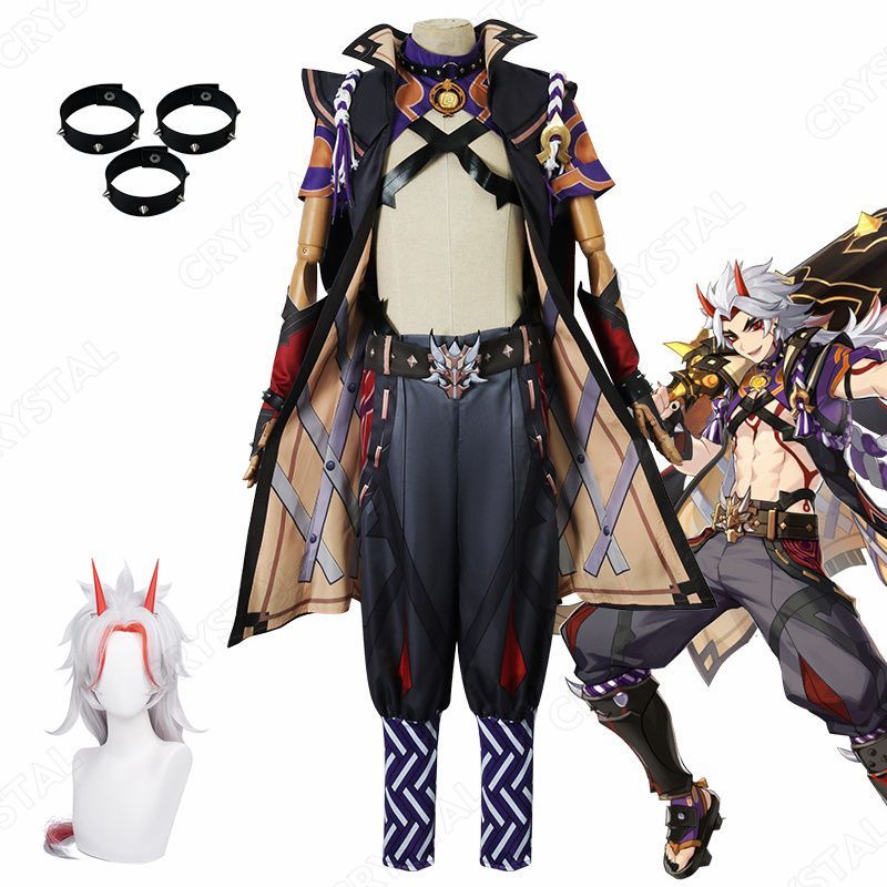 原神 荒瀧一斗 Arataki Itto コスプレ衣装 ウイッグ付き 原神 げんしん ヒロイン あらたきいっと コスプレ衣装 コスチューム ハロウィン クリスマス 制服 大人 子供 cosplay イベント