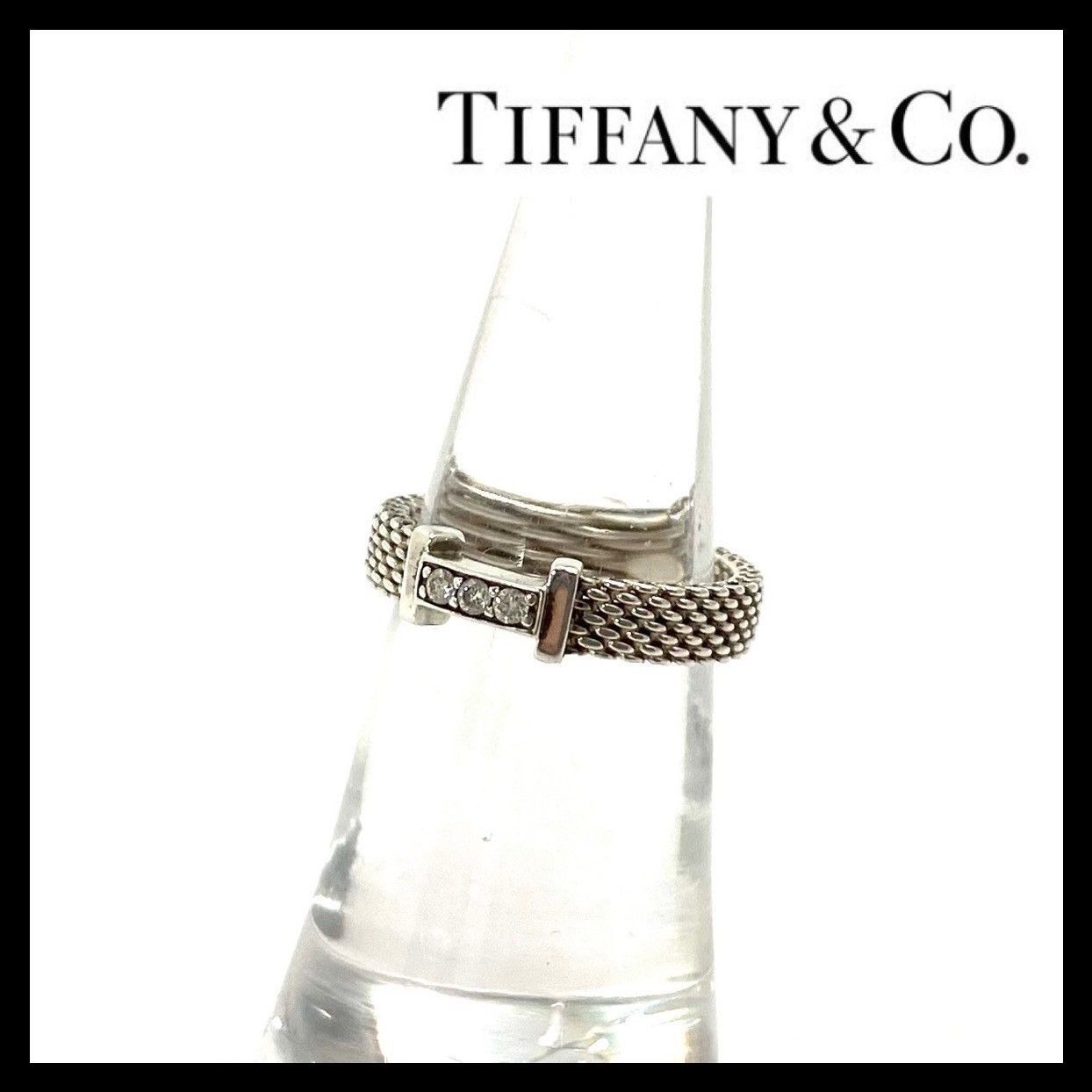 TIFFANY&Co.】サマセット 3P ダイヤモンド リング SV925 SILVER 