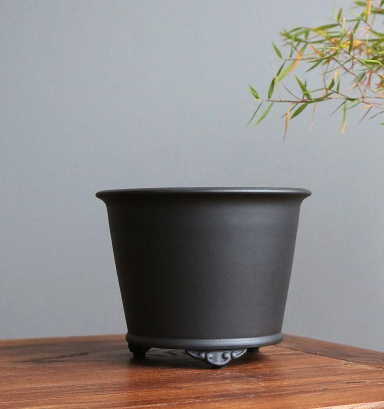 特別セーフ 帯脚中収腰蘭盆 紫砂孔雀鉢 盆栽鉢 小品 多から 植木鉢 工芸品