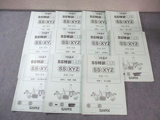 SAPIX 小6 サピックス SS特訓 SSｰ01〜11 理科 通年セット 【全11回分フルセット】 045M2D SAPIX 小6 サピックス SS特訓 SSｰ01～11 理科 通年セット 【全11