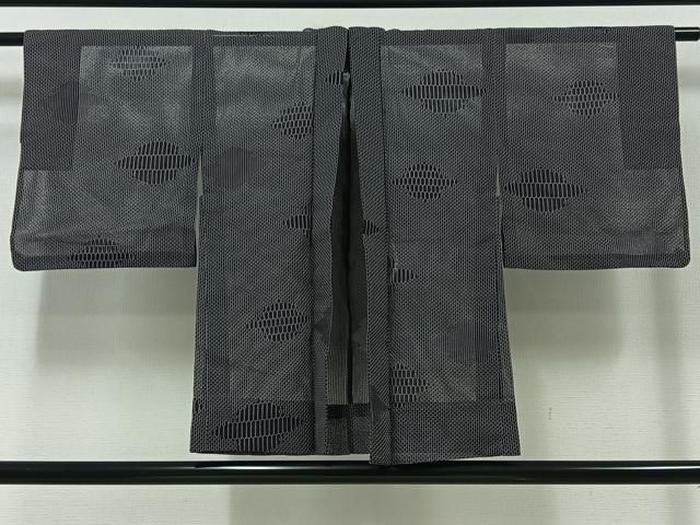 平和屋着物○男性 黒紋付 羽織セット 風景文 正絹 逸品 CAAY9590th