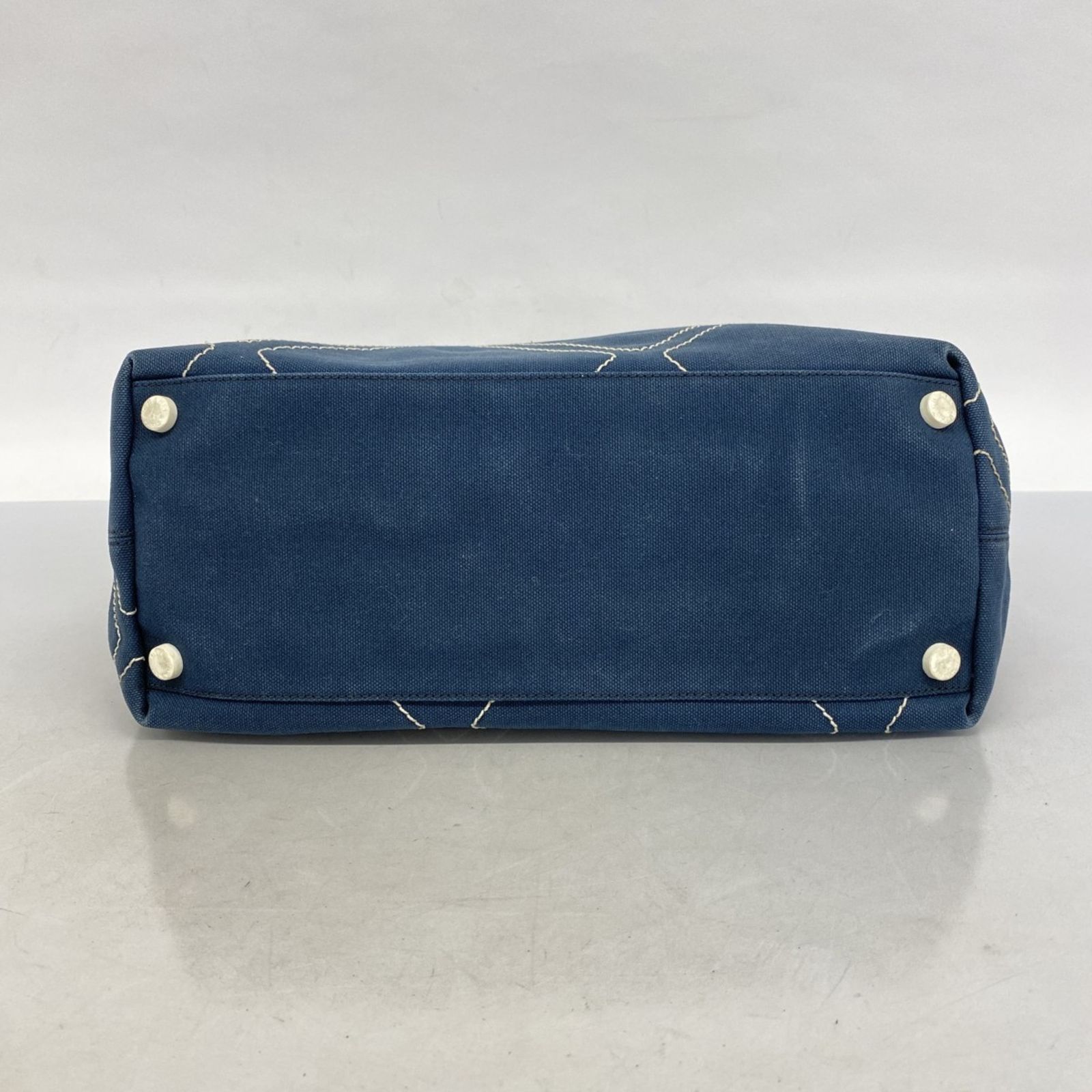 □シャネル□ No.5 トートバッグ キャンバス レザー ネイビー