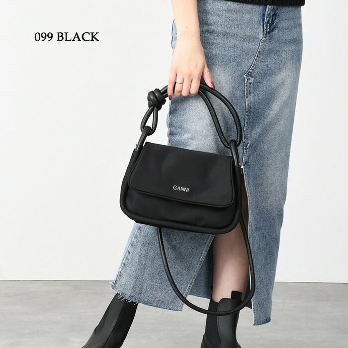 GANNI ガニー バッグ ハンドバッグ KNOT FLAP OVER BAG A4745