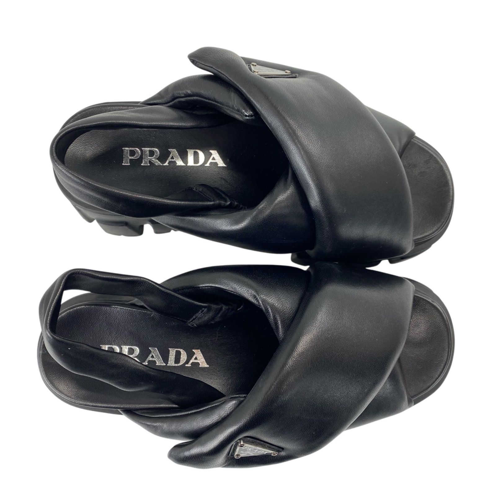 PRADA プラダ サンダル 黒 EU36(22.5cm位) 4103724O0007 楽天市場】プラダ サンダル（靴）の通販