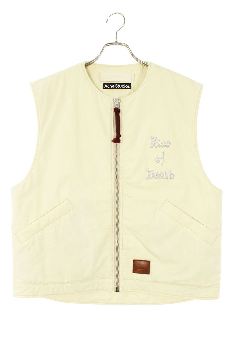 【数量限定】 アクネストゥディオズ FA-UX-OUTW000069 Kiss of Deathジップアップ中綿ベスト メンズ L