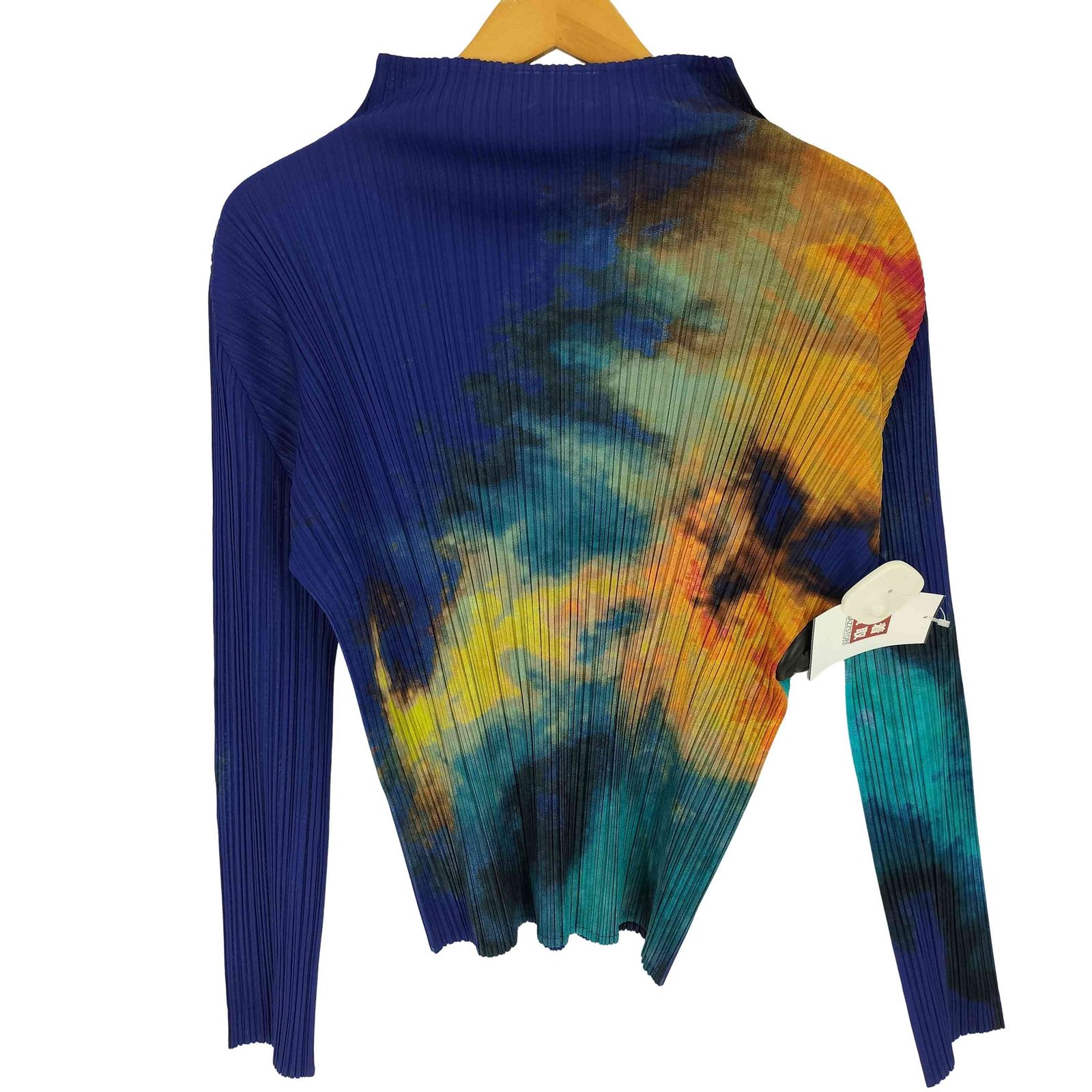 プリーツプリーズ　 紫色ハイネックTシャツ PLEATS PLEASE 新品同様 ISSEY MIYAKE プリーツプリーズ