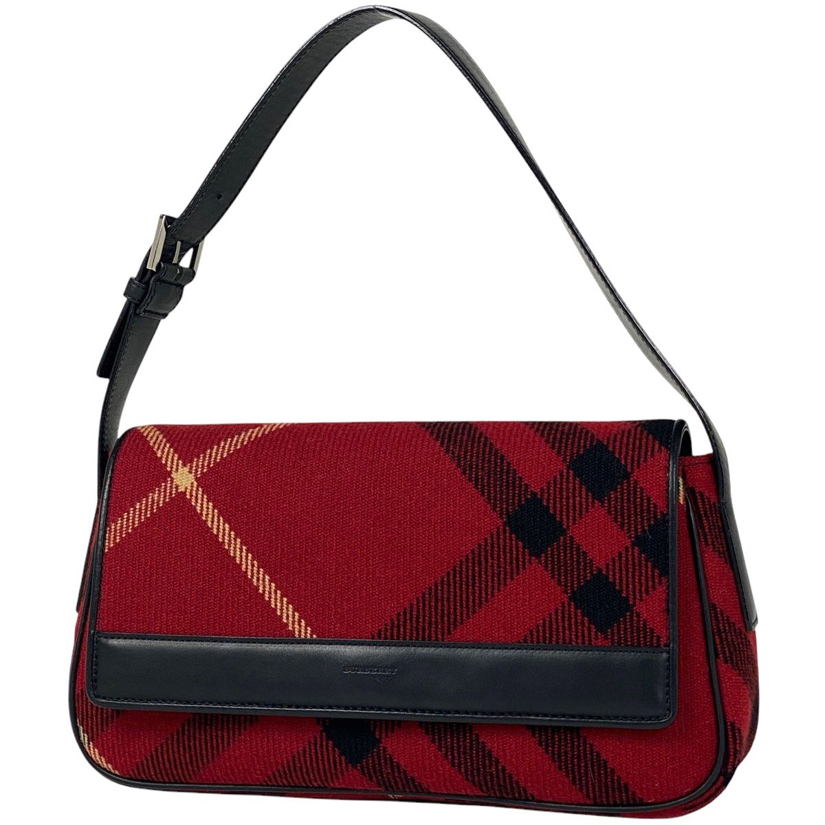 バーバリー BURBERRY チェック柄 ショルダーバッグ ワンショルダー ショルダーバッグ ファブリック レッド レディース