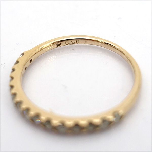 ◇K18 ハーフエタニティ ダイヤ 0.30ct リング 11号 【リング/指輪  
