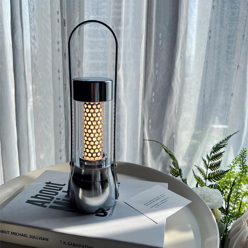 インテリア照明 明るさ調節 間接照明 目に優しい 北欧風 ベッドサイドランプ タッチパネル操作 電球色2700K-3500K コードレス 無段階調光 卓上照明 省エネ スタイリッシュ スタンドライト TBL75 LEDクロムメッキテーブルラ