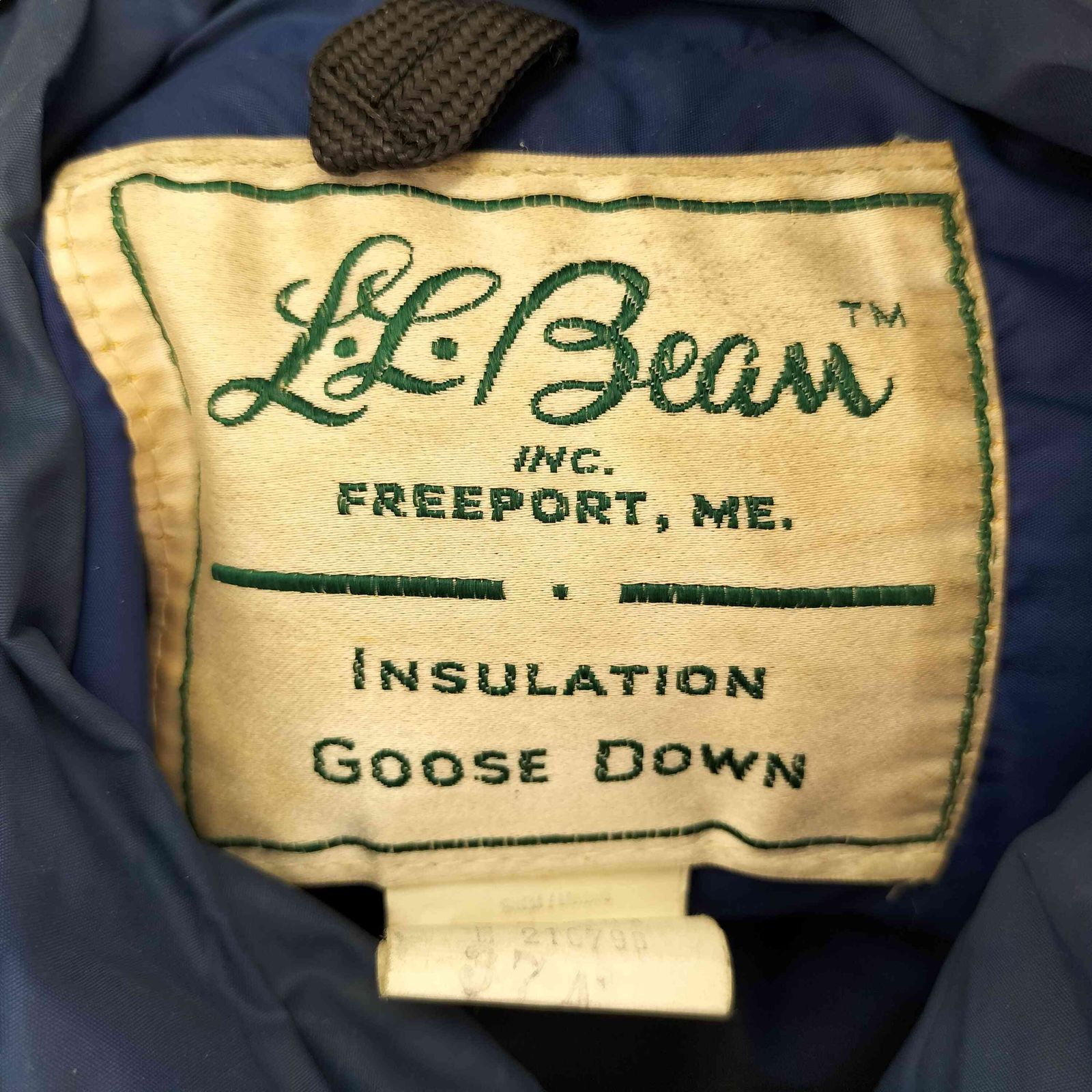 70年代LLビーン　エルエルビーン　ダウンベスト　グースダウン　筆記体タグ 古着 70年代 エルエルビーン L.L.Bean 筆記体タグ グースダウン