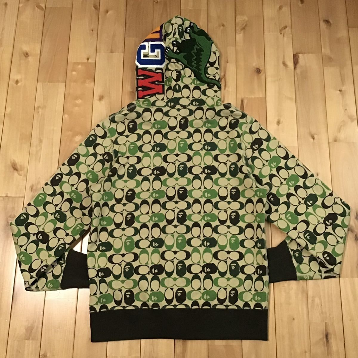 COACH × BAPE シャーク パーカー Lサイズ shark full zip hoodie a bathing ape エイプ ベイプ  アベイシングエイプ コーチ