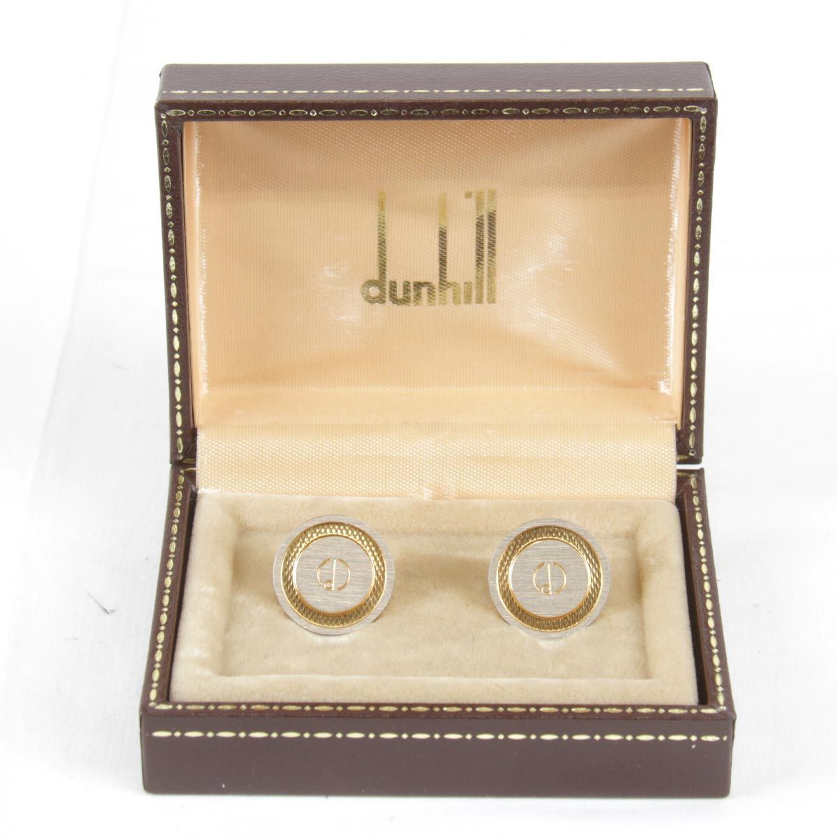 美品『USED』 Dunhill ダンヒル カフス メタル シルバー