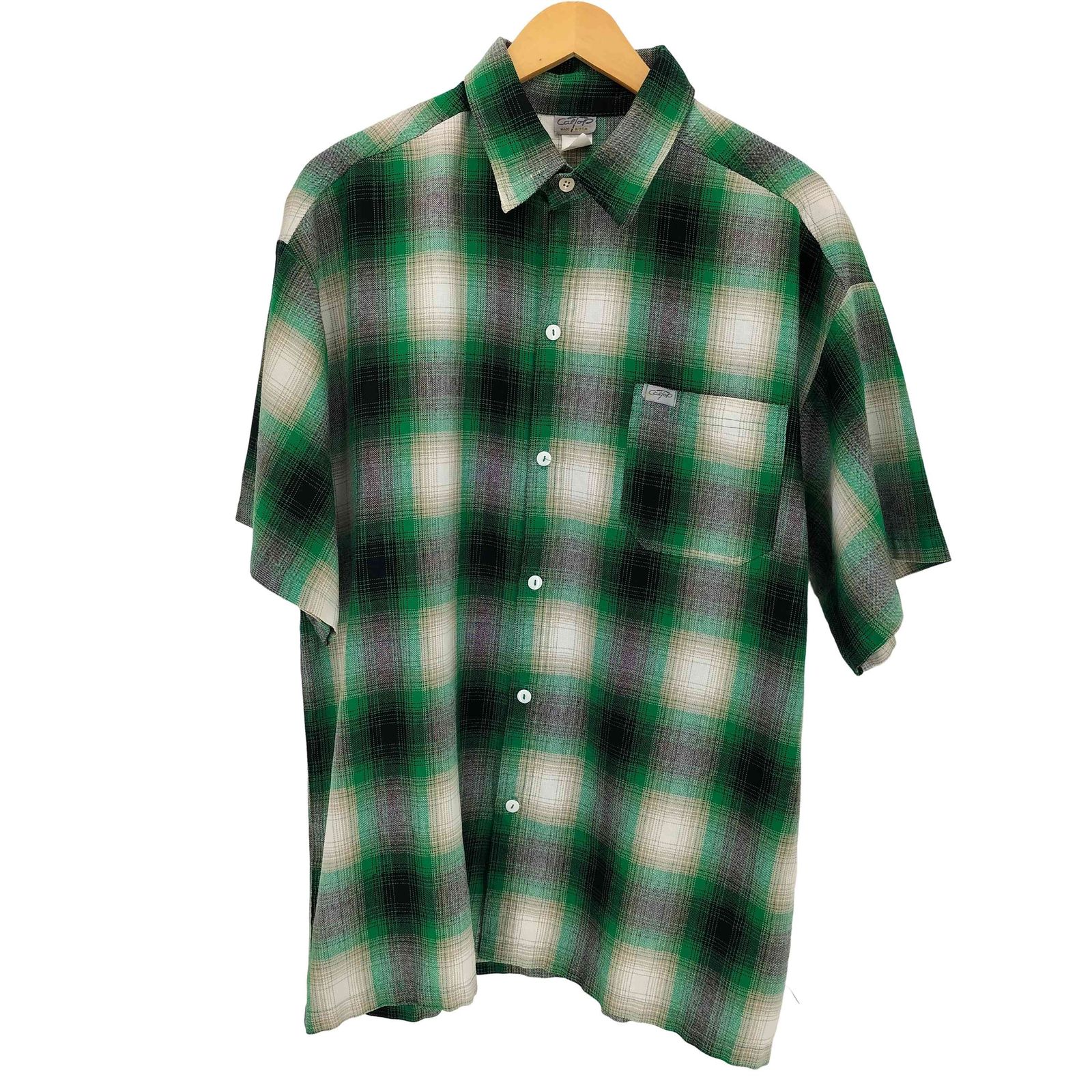 キャルトップ CALTOP MADE IN USA オンブレチェックS|Sシャツ メンズ import L