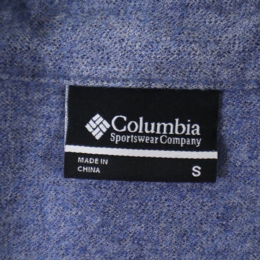 コロンビア アウトドア 長袖 ボタンダウンシャツ S ブルー系 Columbia メンズ 古着 【240418】