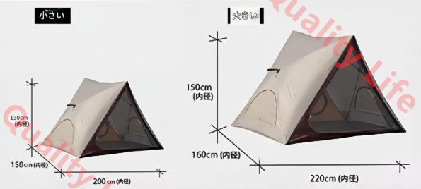 ロッジテント TC ポリコットン 3-5人用 全自動ポップアップ 設営簡単 ファミリーキャンプ 防水 日除け 遮光 通気 アウトドア 公園 お花見 ピックニック ４シーズン 収納袋付きsmall