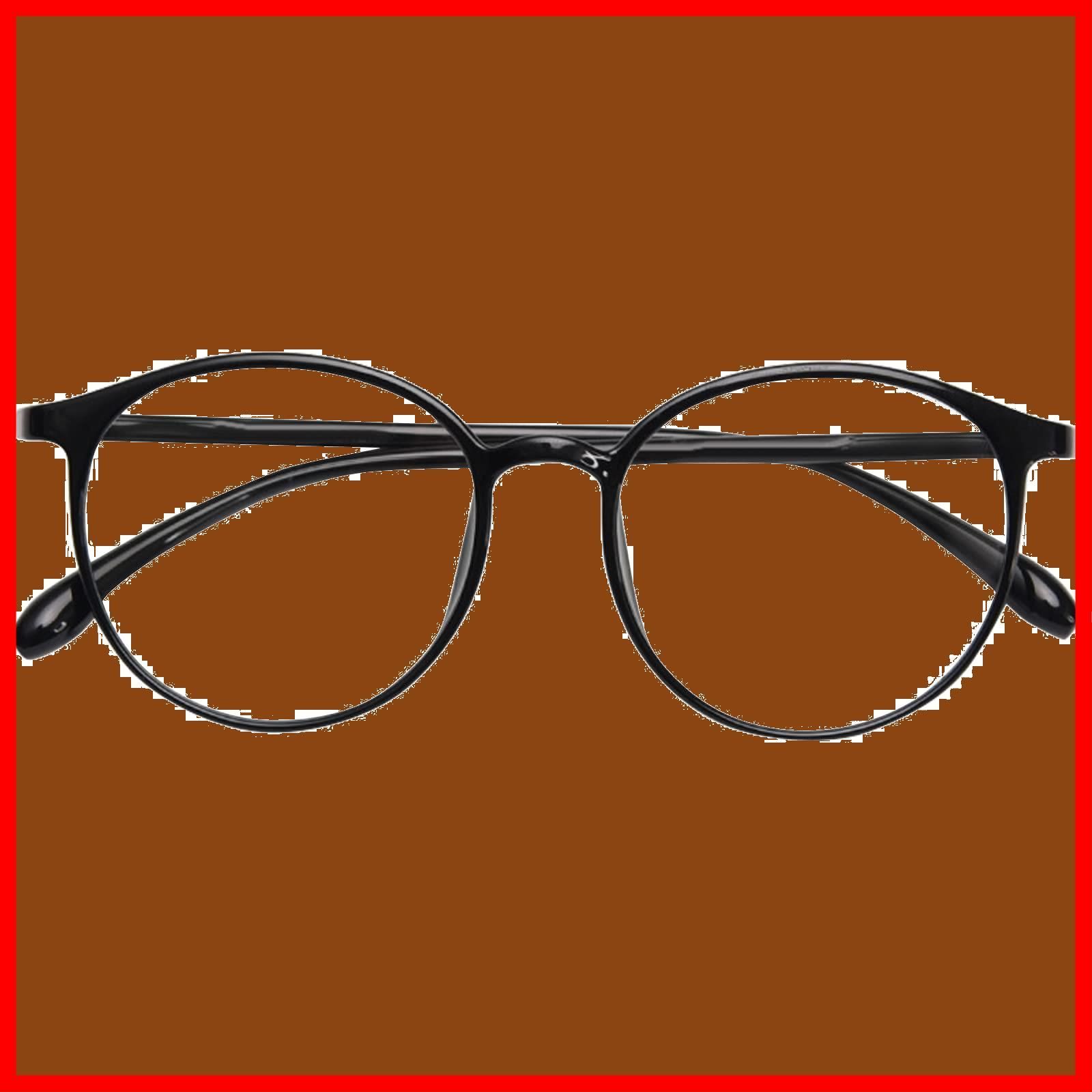 【特価商品】メガネ 伊達メガネ ブルーライトカット ブルーライトカットメガネ おしゃれ PCメガネ [Dollger] 丸い眼鏡 13g