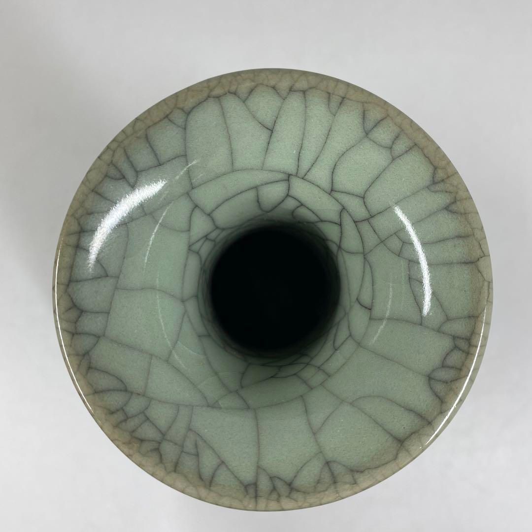 中国美術 哥窯 青磁花瓶 高さ19㎝ 東な6-1012① - メルカリ